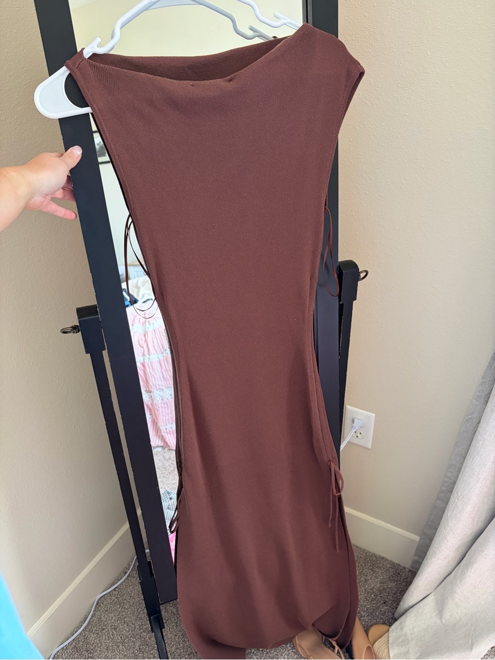 Lioness Brown One-Shoulder Ruched Maxi Dress - Picture 4 of 7